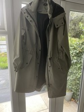 Tesco F & F Green Rubberised Parka Size Large Brand New