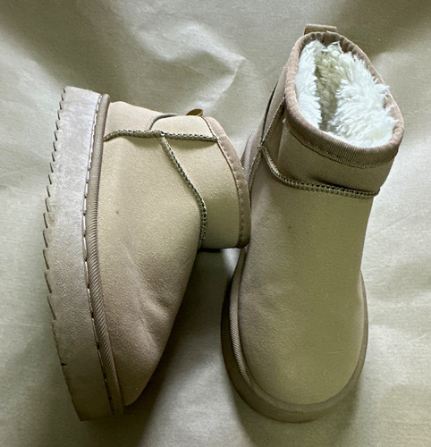 Women beige faux - beige, leather