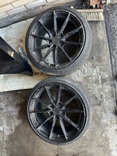 JAPAN RACING ALLOY WHEELS JR37 GLOSS BLACK 19  INCH WITH TYRES (MICHELINS) x4