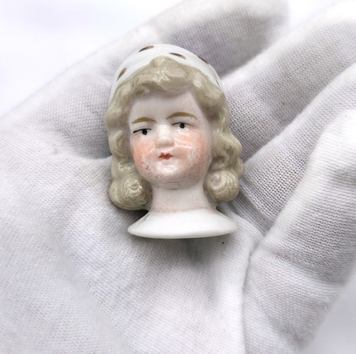 Antique porcelain half doll - porcelain,