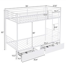 Heavy Duty Metal Bunk Bed