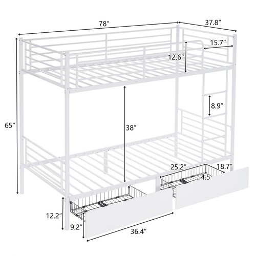 Heavy duty metal bunk bed - metal,