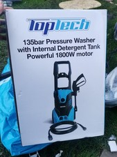 Top Tech 1800W Pressure Washer with Integrated Hose Reel 135 Bar
