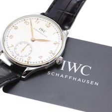 IWC SCHAFFHAUSEN PORTUGIESER IW545408 44mm SS Hand-Wind Silver Dial #C328