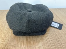 BNWT Ted Baker Khaki Wool Blend Flat Cap, Baker boy/ Peaky Blinders S/ M