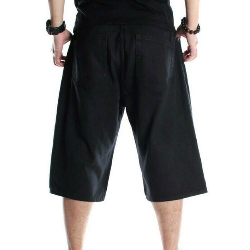 Men denim shorts - denim, loose
