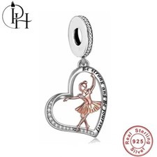 Ballerina Heart Charm 925