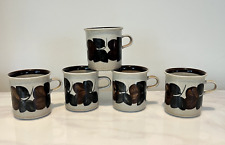 Set of 5 Vintage ARABIA Finland RUIJA Cups SCANDINAVIAN Mid Century Collectables