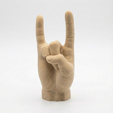 Rock God Symbol Hand Bust 3D