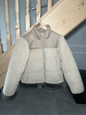 Iets Frans Urban Outfitters Beige Puffer Coat with Detachable Hood Size S New