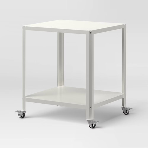 Metal accent table chalk white - table,