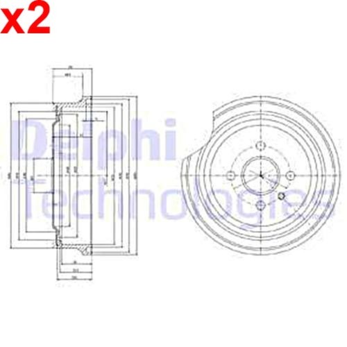 Brake drum delphi fits - brake,
