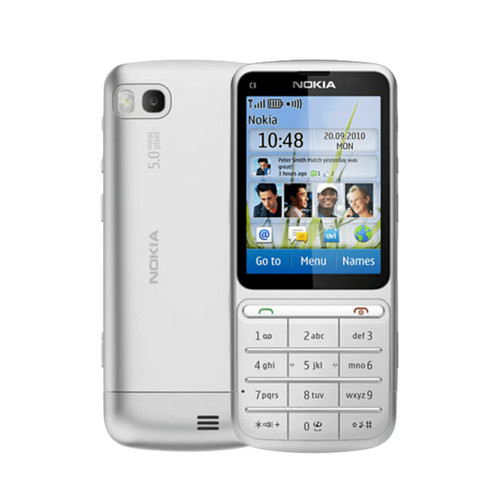 Nokia silver unlocked - nokia, c3-01