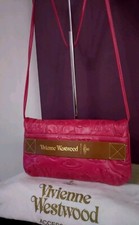Vivienne Westwood Medium Embossed Orb Leather Fuchsia Shoulder Clutch Bag VGC?