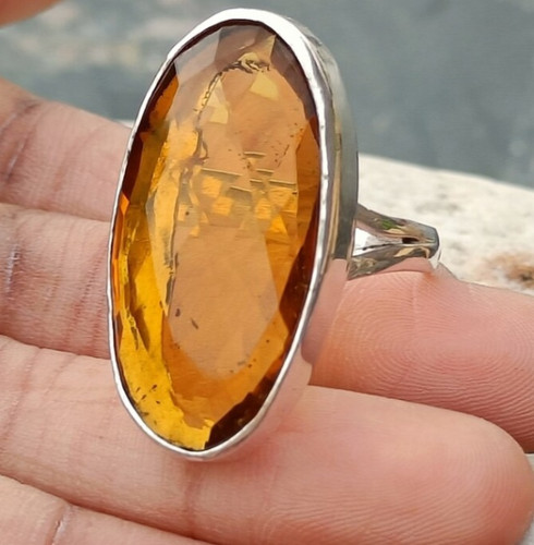 Citrine statement ring - ring, 925