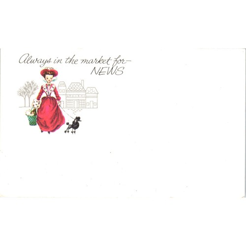 Antique postcard french lady - antique,