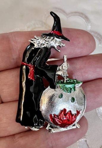Cute witch stirring cauldron - cute,