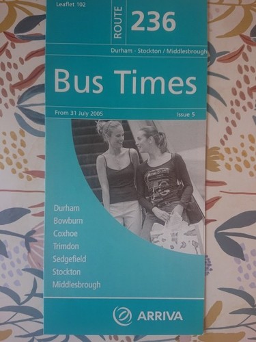 Arriva north east - north, timetable