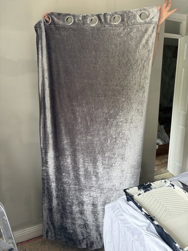 Crushed velvet curtains - crushed,