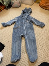 Blue Fluffy sleepsuit  2-3