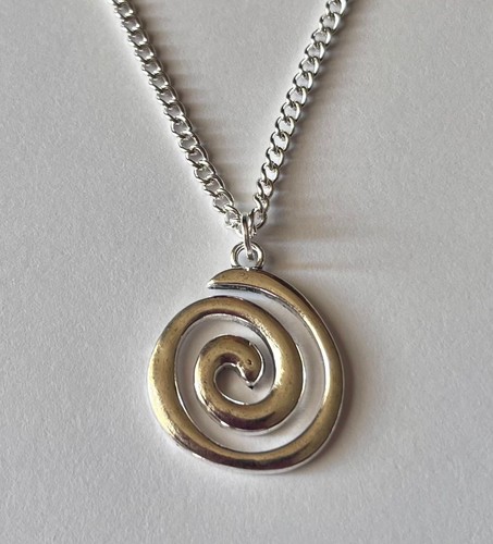 Silver plate spiral swirl - plate,