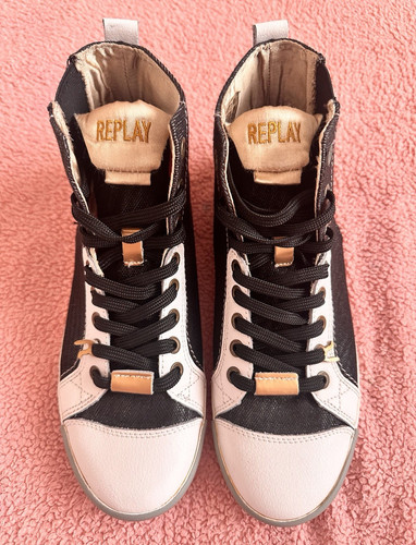 Replay unisex high top - lace, up