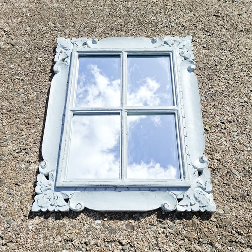 Light blue shabby chic window - light,