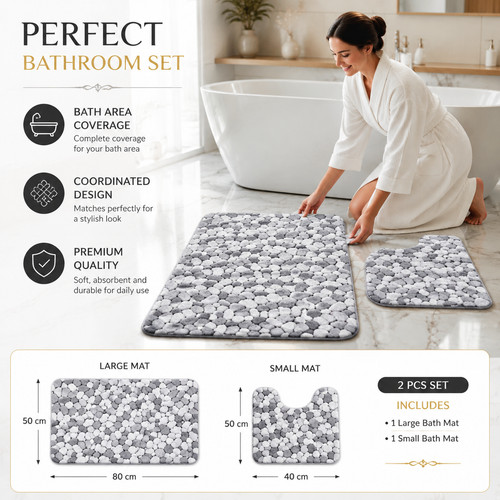 2pcs pebble stone - pebble, bath
