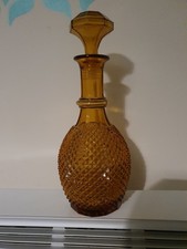 Vintage Italian amber decanter