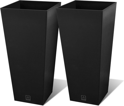 Inch tall black planters - black,