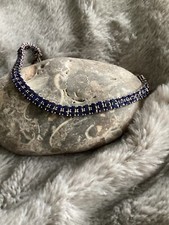 blue Sapphire bracelet on sterling silver