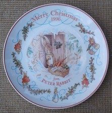 WEDGWOOD MERRY CHRISTMAS 1996 FROM PETER RABBIT PLATE.