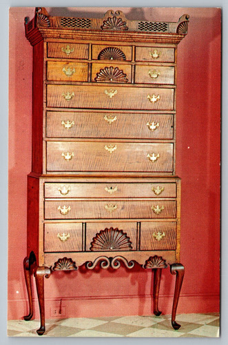 Maple high chest - high, drawers