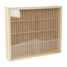 100 Grids Wall Mounted Wooden CD/DVD Storage Rack Display Stand Unit Fit 100 CDs
