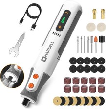 HARDELL 8V Cordless Rotary Tool Kit, 5 Speed Rotary Multi Tool 42 Accessories