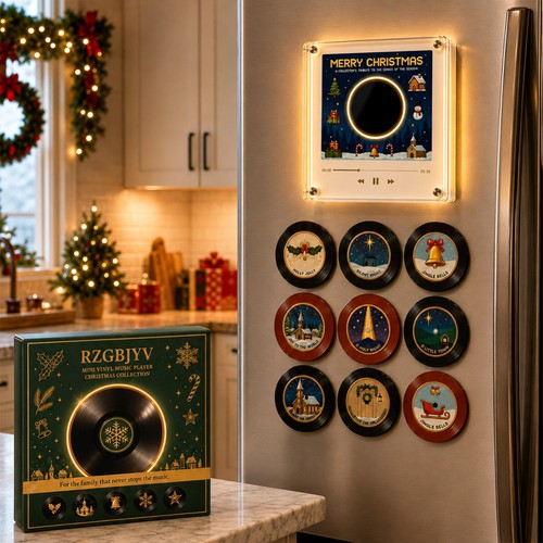 Christmas vinyl player - christmas,