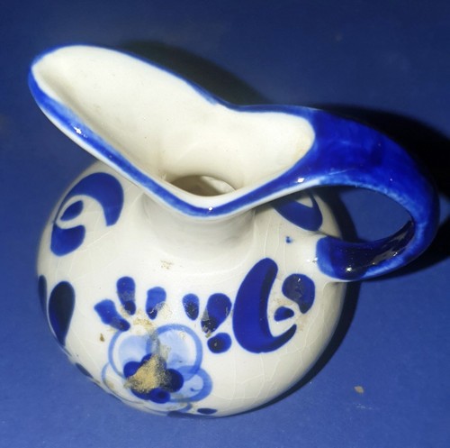 Miniature delft pitcher vase - pitcher,