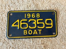 VINTAGE NAUTICAL BOAT LICENSE
