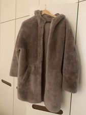 Sprung Freres Shearling Hooded Coat 