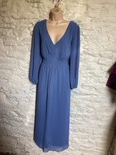 BNWOT Dusky Blue Bridesmaid Prom Party Evening Maxi Dress BallGown Plus size 22