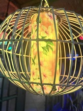 NEW Rattan Lamp  W/ Yellow Led