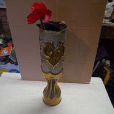 Trench art shell vase cannon great war WW1 Somme France  1914 -18  soldier army