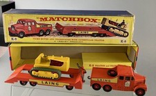 LESNEY MATCHBOX MOKO KING SIZE #K8 SCAMMELL LOW LOADER & CRAWLER IN ITS BOX