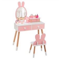 2-in-1 Kids Vanity Table Set