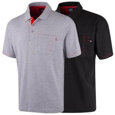 Lee Cooper Polo Shirt Men Workwear Short Sleeve Top Front Pocket Casual Work Top