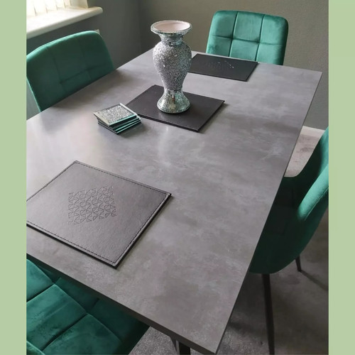 Modern grey dining room table - modern,