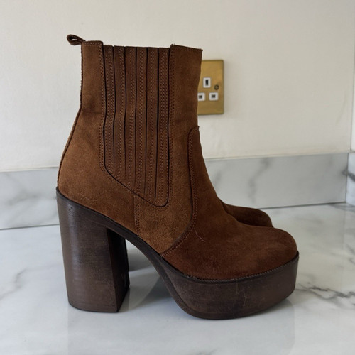 Office women brown - brown, suede