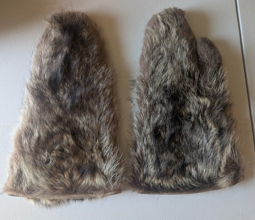 Coyote fur leather wool - coyote,
