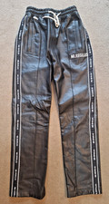 MR RIEGILLIO BLACK LEATHER  TRACKSUIT  TROUSERS SIZE SMALL 30/32 POSS GAY INT ?