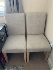 Next Upholstered Natural Dining Chairs